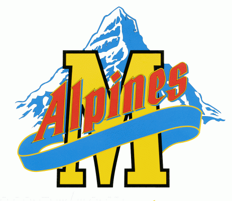 Moncton Alpines 1995-96 hockey logo of the QMJHL