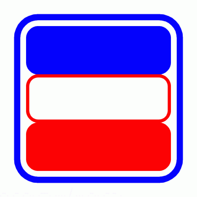 Montreal Red White and Blue 1974-75 hockey logo of the QMJHL
