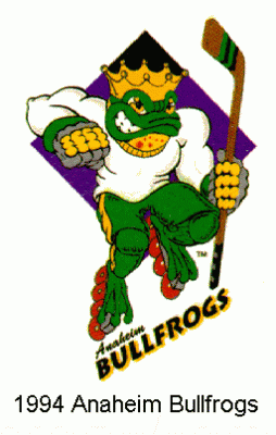 Anaheim Bullfrogs 1994 hockey logo of the RHI