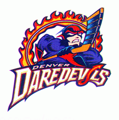 Denver Daredevils 1996 hockey logo of the RHI