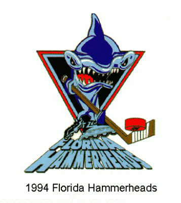Florida Hammerheads 1994 hockey logo of the RHI