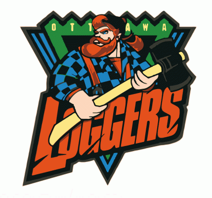Ottawa Loggers 1996 hockey logo of the RHI