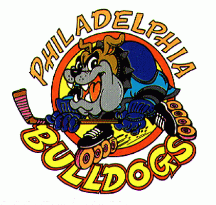 Philadelphia Bulldogs 1995 hockey logo of the RHI