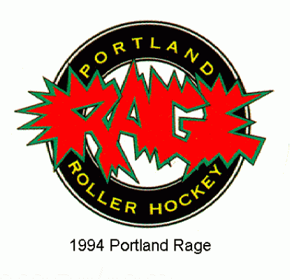 Portland Rage 1994 hockey logo of the RHI