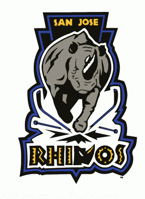 San Jose Rhinos 1996 hockey logo of the RHI