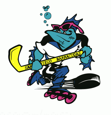 San Diego Barracudas 1994 hockey logo of the RHI