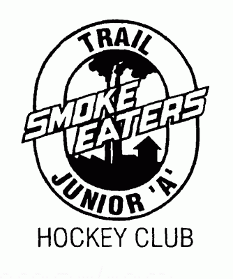 Trail Smoke Eaters 1991-92 hockey logo of the RMJHL