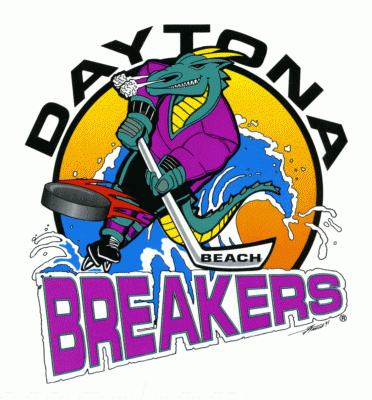 Daytona Beach Breakers 1995-96 hockey logo of the SHL