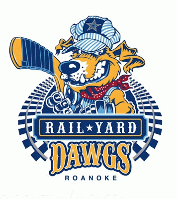 Roanoke Rail Yard Dawgs 2016-17 hockey logo of the SPHL