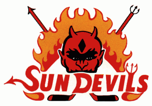 Daytona Beach Sun Devils 1993-94 hockey logo of the SuHL