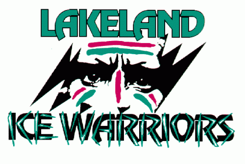 Lakeland Ice Warriors 1994-95 hockey logo of the SuHL