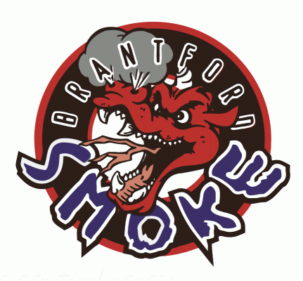 Brantford Smoke 1997-98 hockey logo of the UHL