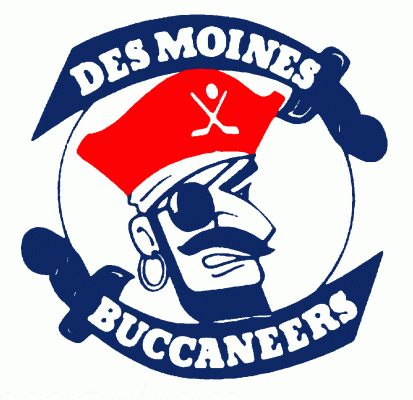 Des Moines Buccaneers 1990-91 hockey logo of the USHL