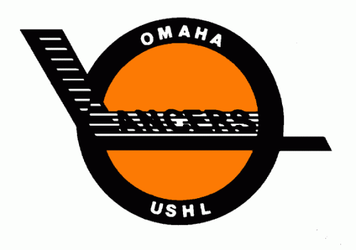 Omaha Lancers 1989-90 hockey logo of the USHL