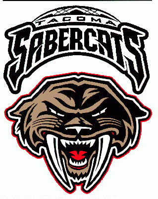 Tacoma Sabercats 1997-98 hockey logo of the WCHL