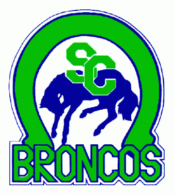Swift Current Broncos 1990-91 hockey logo of the WHL