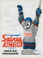 1983-84 Acton Sabres game program