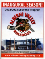 2002-03 Alberni Valley Bulldogs game program
