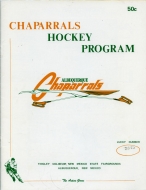 1975-76 Albuquerque Chaparrals game program