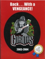 2003-04 Amarillo Gorillas game program