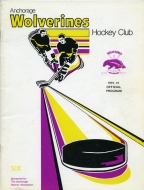 1973-74 Anchorage Wolverines game program