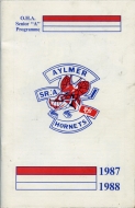 1987-88 Aylmer Hornets game program