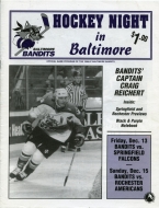 1996-97 Baltimore Bandits game program