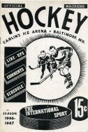 1946-47 Baltimore Clippers game program