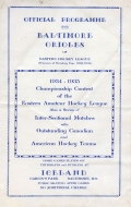 1934-35 Baltimore Orioles game program