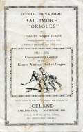 1935-36 Baltimore Orioles game program