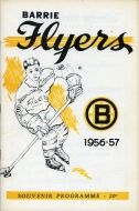 1956-57 Barrie Flyers game program