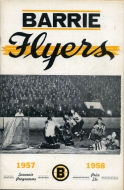 1957-58 Barrie Flyers game program
