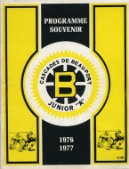 1976-77 Beauport Cascades game program