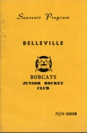 1973-74 Belleville Bobcats game program