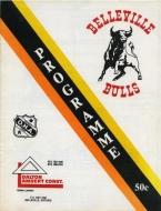 1979-80 Belleville Bulls game program