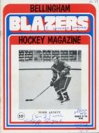1973-74 Bellingham Blazers game program