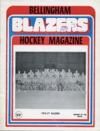 1976-77 Bellingham Blazers game program