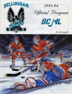 1993-94 Bellingham Ice Hawks game program