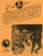 1977-78 Broome Dusters game program