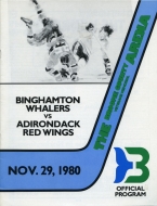 1980-81 Binghamton Whalers game program