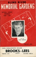 1956-57 Blind River Hockey Club game program