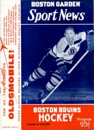 1956-57 Boston Bruins game program