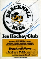 1989-90 Bracknell Bees game program