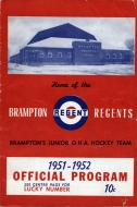 1951-52 Brampton Regents game program