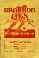 1946-47 Brandon Elks game program