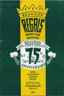 1956-57 Brandon Regals game program
