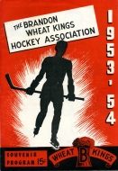 1953-54 Brandon Wheat Kings game program