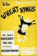 1955-56 Brandon Wheat Kings game program