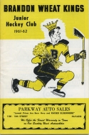 1961-62 Brandon Wheat Kings game program