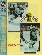 1993-94 Brandon Wheat Kings game program